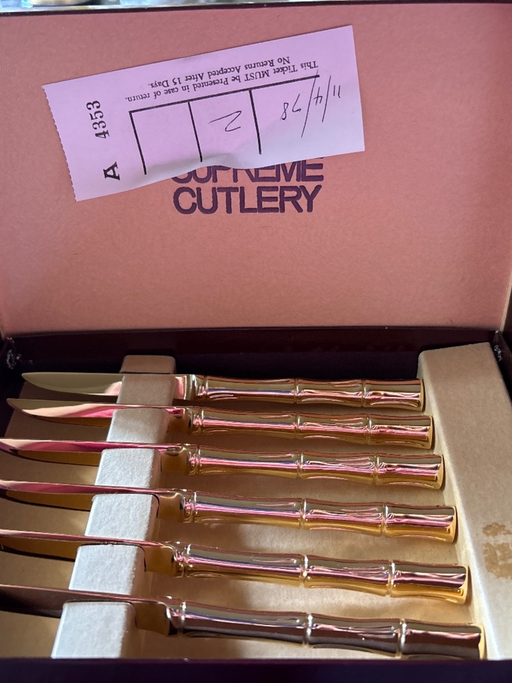 Supreme cutlery set of 6 small knives